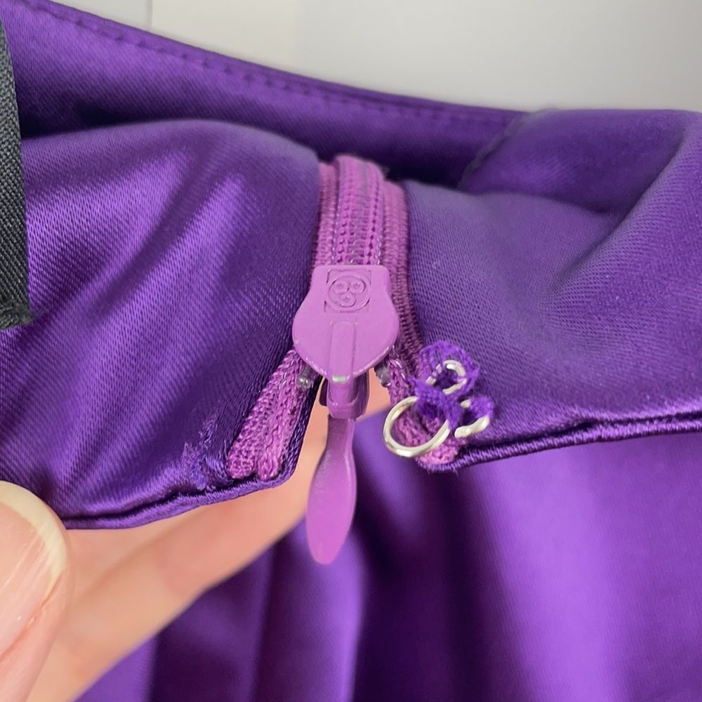 Dolce & Gabbana Purple Satin Sleeveless Midi Corset Dress Size 26/40 Small US 4 - Picture 11 of 11
